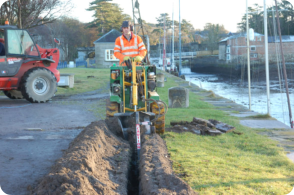 SMS Wales trenching for water pipe